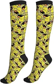 [Figtihw] Tie Dye Compression Socks Knee High Support Socks For Women Men Running Athletic Hiking