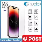Screen Protector For Apple iPhone 16 15 14 13 11 ProMax Nuglas Tempered GlassCam