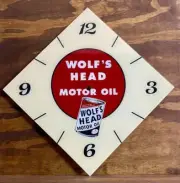 15" Wolf's Head Diamond Glass Replacement Clock Face for Pam Clock FREE SHIP