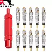 10 Pack Bicycle Bike Tire Tube Presta to Schrader Valve Stem Adapter Converter
