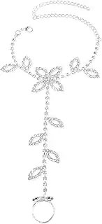 [Generic] Rhinestones Anklet with Wedding Bridal Barefoot Anklet Jewelry for Women
