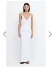 Bec & Bridge Jayden Wrap Maxi Dress White Women's Size 14 Beach Dress Summer...