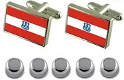 [Select Gifts] Shirt Dress Studs Asunción City Nicaragua Flag Cufflinks