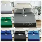 2000TC Silk Satin 3PCS Fitted/Bottom Sheet Set Single/KS/Double/Queen/SuperKing