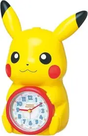 Seiko Clock Pikachu Alarm Clock Talking Yellow Battery Operated 9.1x6.3in