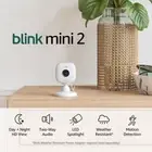 Blink Mini 2 — Plug-in smart home security camera, motion detection, 2 Cameras