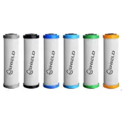5 x 0.5 Micron Antibacterial Silver Coconut Carbon Block Water Filter Cartridges