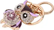 Generic Owl Keychain, Kawaii Keychain Bird Owl Rhinestone Crystal Keyring Key Chain
