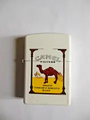 CAMEL ** Refillable Lighter / Metal / White *** Free Shipping***