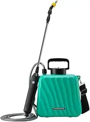 Generic 1.35 Gallon/5L Battery Powered Sprayer with USB Rechargeable Handle and Retractable Wand Garden Sprayer Water Sprayer for Garden Lawn and Other Cleaning