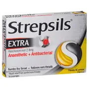 Strepsils Sore Throat Relief Extra Honey & Lemon 16 Pack