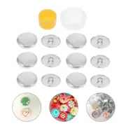 2 Sets Button Covers Blank Button Base Diy Button Parts