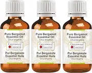 Greenwood Essential Pure Bergamot Essential Oil (Citrus bergamia) Steam Distilled for Personal Care (Pack of Three) 100ml X 3 (10oz)