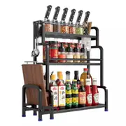 2/3 Tiers Kitchen Organiser Spice Rack Jar Shelves Storage Seasoning Stand