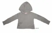 Lisa Rose Girls Cardigan Jacket Sz UK 5 Grey Long Sleeve Knit Hood Buttons NEW