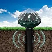 [Lambu] 4X Snake Repeller Rat Mouse Trap Pest LED Solar Powered Repellent Rodent, Groundhog Repeller - Vole Repeller - Snake Repeller, for Garden, Lawn, Field, and Camping