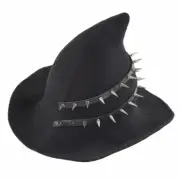 Wool Witch Hat Rivet Hat Halloween Witch Hats For Women Witch Party Wizard Hat