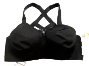 Victoria's Secret Knockout Front Close Strappy Back Sports Bra Black 38C,38D,36D