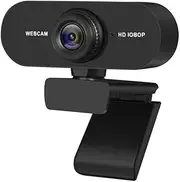 1080P 2MP HD Webcam 30fps Camera Noise-Reduction Microphone Web Cam HD Laptop Computer Camera USB Plug & Play for Laptop Desktop Black