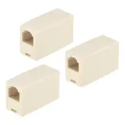 Phone Jack Splitter 6P4C Socket Adapter Telephone Line Splitter 3 Pack