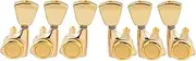 Musiclily Pro 3L3R Guitar Locking Tuners 18:1 Ratio Lock String Tuning Key Pegs Machine Heads Replacement for LP SG Style Style Electric Folk or Acoustic Guitar, Gold with Keystone Button