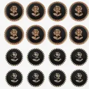 Vintage Rose Enamel Buttons - 20Pcs Antique Metal Suit & Coat Accessories (20mm
