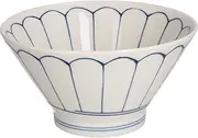 Mino Yaki 131-1207 Donburi Bowl, Dishes, Noodle Bowl, Udon, Buckwheat, Diameter 6.3 x Height 3.3 inches (16 x 8.5 cm), Dishwasher Safe, Microwave Safe, Chrysanthemum Line, Made in Japan