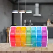 7 Days Pill Organizer Pill Case Easy to Open Carry Home Travel Twice a Day AM PM