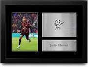HWC Trading Justin Kluivert Bournemouth Gifts Printed Signed Autograph Picture for Football Fans and Supporters - A4 Framed