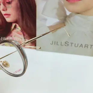 Jill Stuart 閃光黑漸變色鈦金屬鏡框 外框包裹炫麗膠板材內框 金色鏡腳側鑲水晶 JS80005