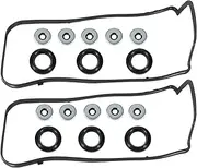 Wollvon Valve Cover Gasket Set VS50773R 151081801 VS50559 Compatible with Honda Accord Odyssey Crosstour Pilot Accord Crosstour Ridgeline 3.5L Compatible with Acura MDX RDX RL TL TSX ZDX 3.5L 3.7L V6