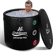 Cold Plunge PRO Water Chiller Compatible Ice Bath Tub/Cold Plunge Tub for Athletes | AirTough Weaving Wall Structure (No Poles Assembly) | Extra Large Outdoor/Indoor Recovery Portable Bathtub