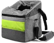 Pet Dog Bicycle Basket,Mountain Bike Basket,Foldable Portable Bag,Oxford Cloth Material,universal For Dogs And Cats,Wear-resistant,Easy To Clean,Breathable,Maximum Load Capacity 15kg(Grey)