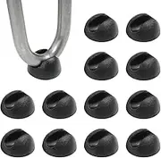 BEZANU Hairpin Leg Protector Feet, 12PCS Silicone Chair Leg Protectors for Hardwood Floors, Coffee Tables, Desks (Black, 30mm)
