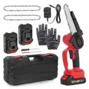 6inch Mini Electric Saw 2x2.0Ah Batteries Pruning Saw Portable Cordless Chainsaw