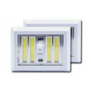 2Pcs LED COB Technology Wireless Light Switch 300 Lumens Handy Hardware