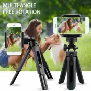 Universal Mini Desktop Tripod Phone Stand Adjustable Camera Mount w/ Phone Clip