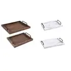 2x Rustic Serving Trays with Handles Table Centerpieces Table Tray Farmhouse
