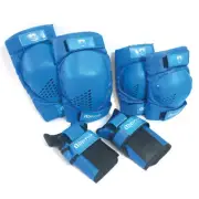 6pc Adrenalin Skateboard & Scooter Knee/Elbow Sport Protection Set Blue Youth L