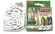 YBN S410 HRB Single Speed Chain 1/2 x 1/8 112L Rustproof with Connector