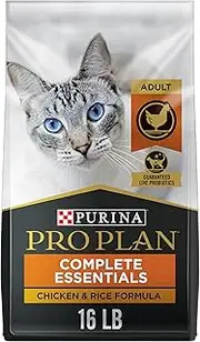 Purina Pro Plan High Protein, Probiotics Dry Cat Food, Savor Chicken & Rice Formula - 16 lb. Bag