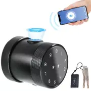 5-in-1 Unlock Smart Door Lock Keyless Entry Biometric Door Knob w/Keypad BT A4D5