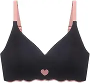 [DEYOBDERT] Women Sports Bra Wide Elastic Strap Seamless Thin Push-up Underwear Breathable Wireless Seamless Yoga Jogging Bra