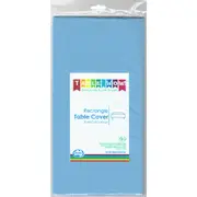 Ice Light Blue Rectangle Plastic Tablecloth