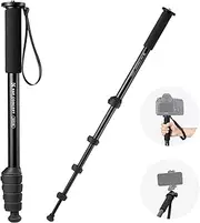 K&F Concept Camera Monopod, 63" Aluminum Photography Monopod with 5-Section Height, Lightweight & Portable Camera Accessories