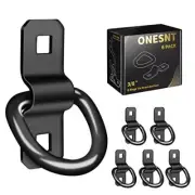 6 PCS D Rings Tie Down Anchors 3/8” Heavy Duty 6000 Pound Breaking Strength for