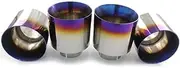 1 Set Car Accessories Modified Parts Exhaust Tip Tip Muffler TailPipe Rear Tail Throat Compatible For Nissan GTR R35 Alloy Blue