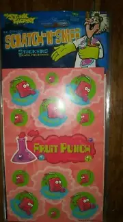 The Stink Factory Scratch and Sniff Stickers unique fruit punch set of 2 new