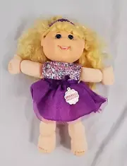 Cabbage Patch Kids Sparkle Collection Doll Purple Blonde Smiling w/ Teeth