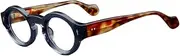 [BETSION] Vintage Acetate Round Eyeglasses Frames Spring Hinges Glasses Unisex for Men Women